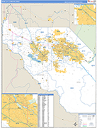 Boise City Metro Area Wall Map Basic Style